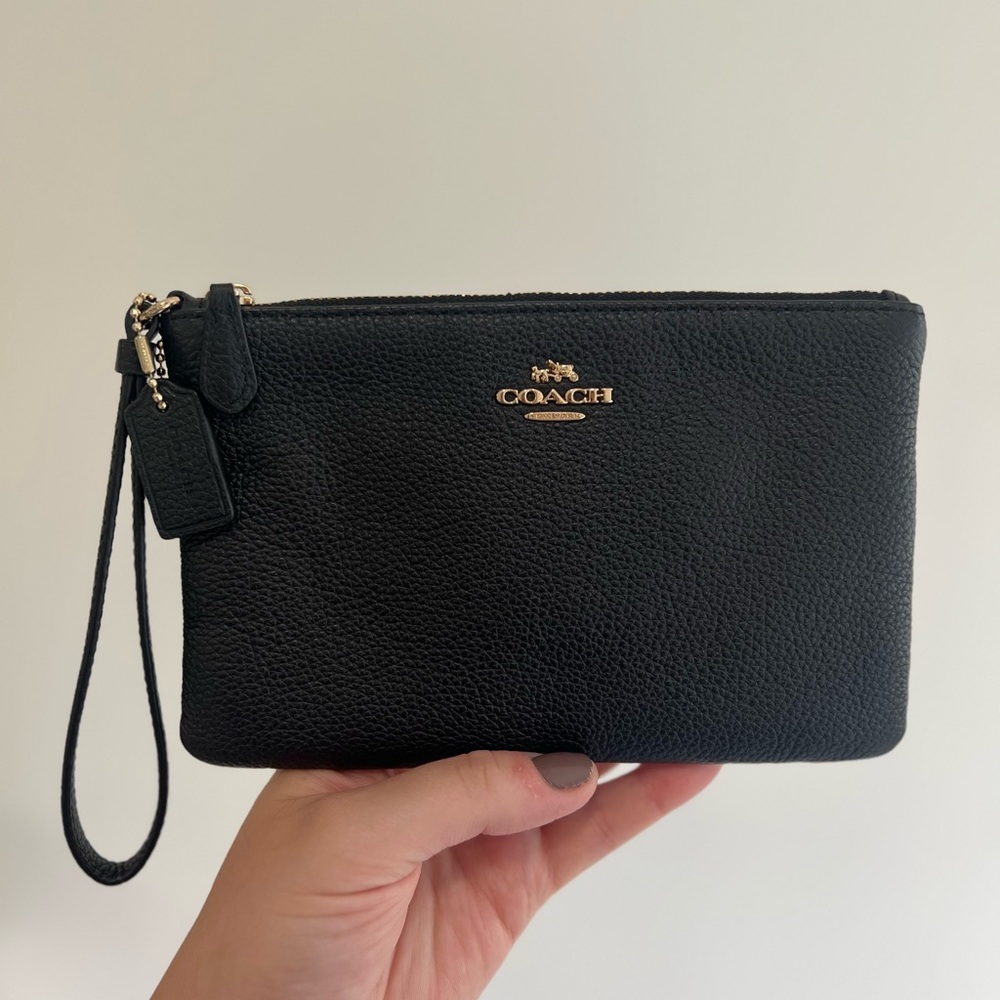 Black Coach Wristlet, Brand New Never Used!